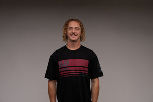 Racing Stripe Tee Black