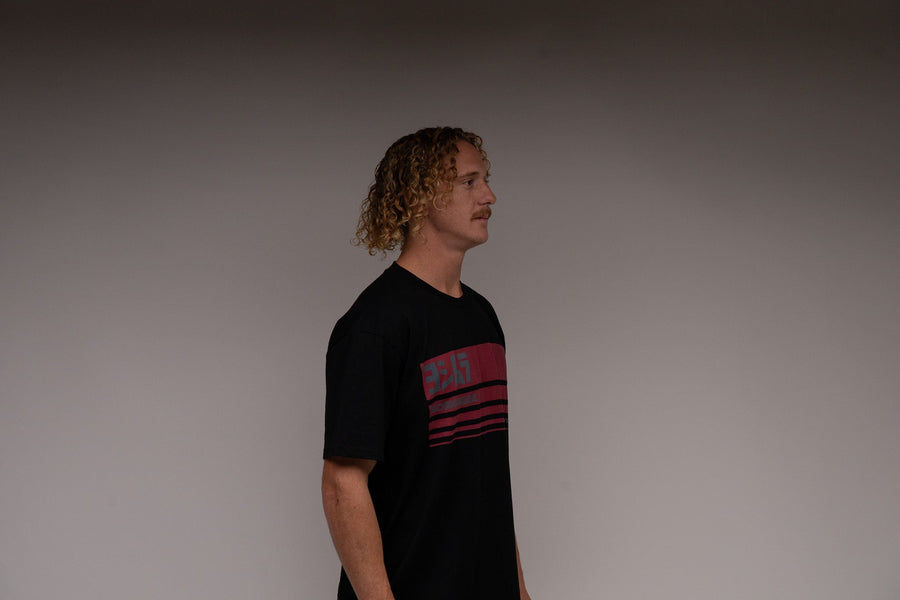 Racing Stripe Tee Black