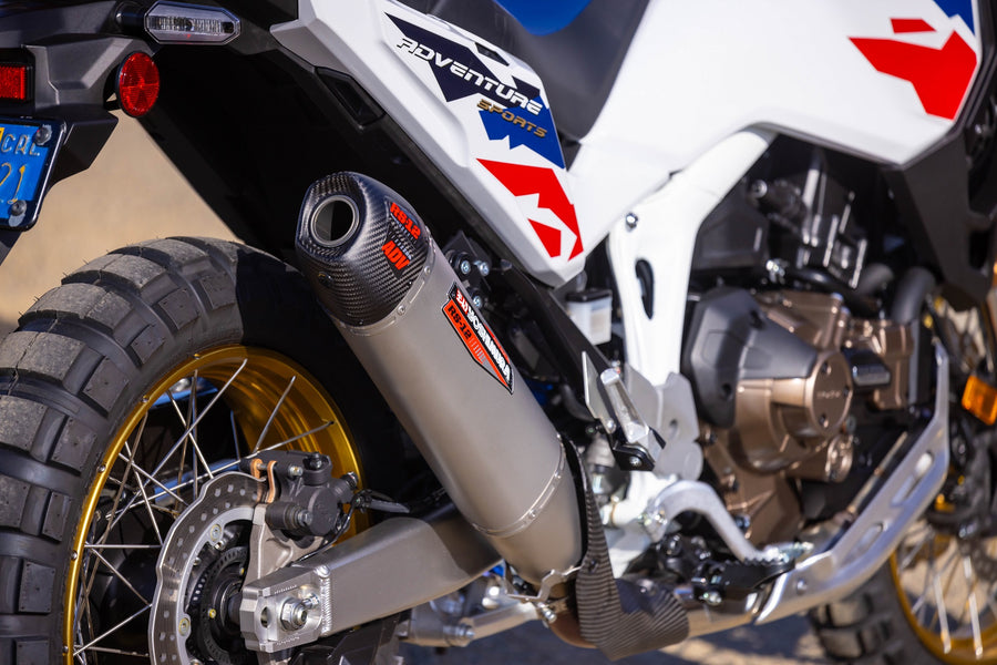 Africa Twin 20-25 RS-12 Stainless Slip-On Exhaust, w/ Stainless Muffler