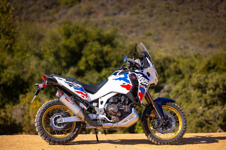 Africa Twin 20-25 RS-12 Stainless Slip-On Exhaust, w/ Stainless Muffler