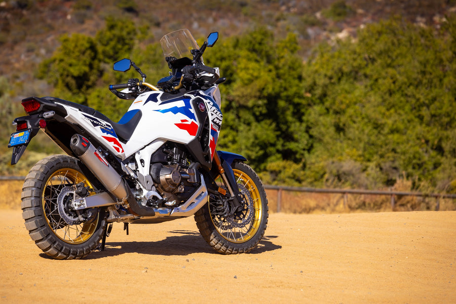 Africa Twin 20-25 RS-12 Stainless Slip-On Exhaust, w/ Stainless Muffler