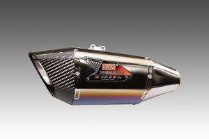 GSX-R1000 2017-25 R-11Sq Stainless Slip-On Exhaust, w/ Blued Titanium Muffler