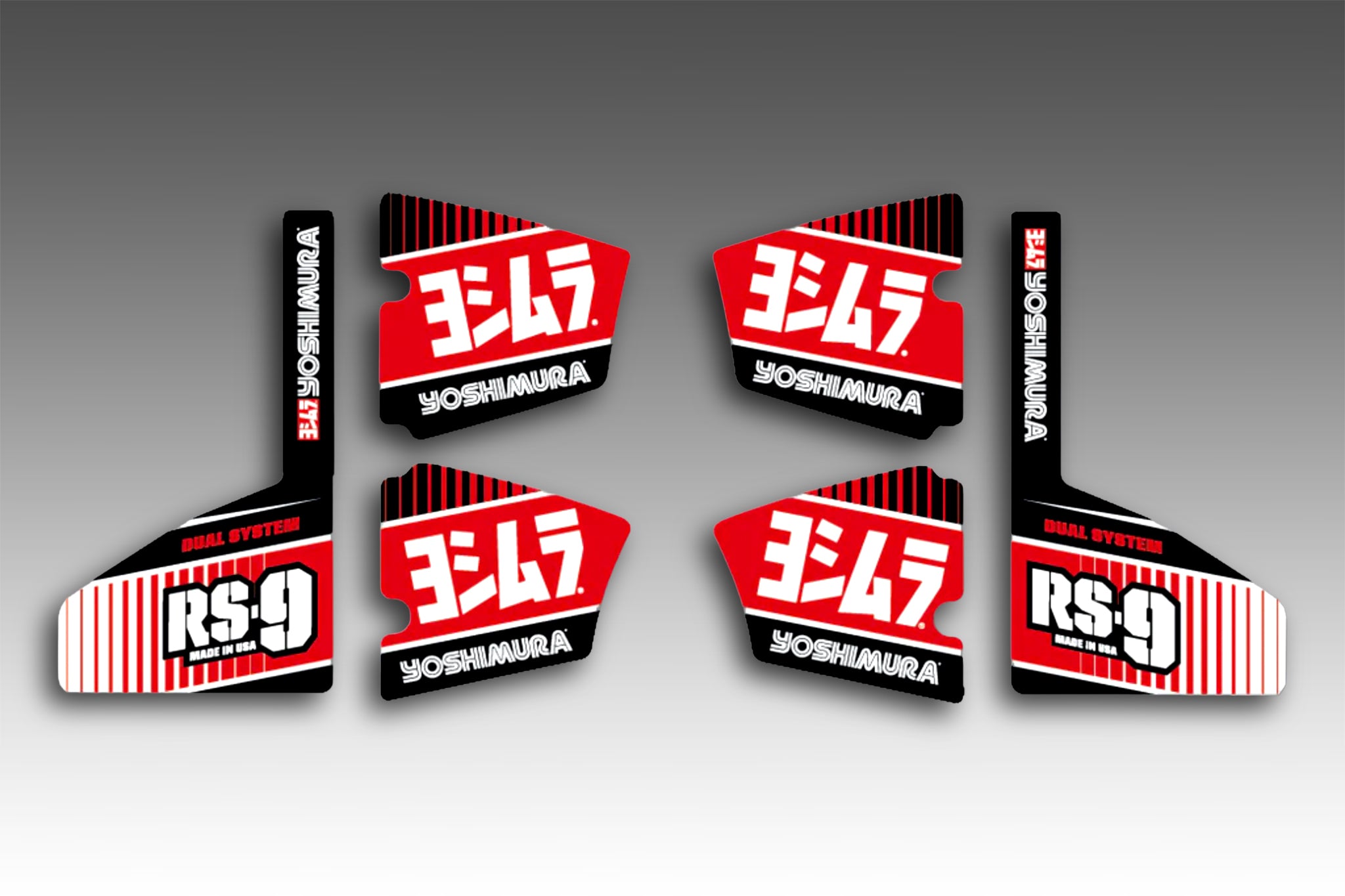 Yoshimura RS-9 Dual Muffler Replacement Decals – Yoshimura R&D of