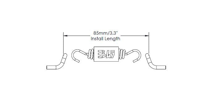 Exhaust Spring W/Insulator, 3'' Length (sold each)