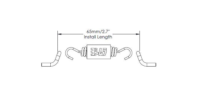 Exhaust Spring W/Insulator, 2.3'' Length (sold each)