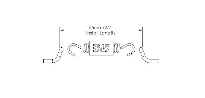 Exhaust Spring W/Insulator, 1.8'' Length (sold each)