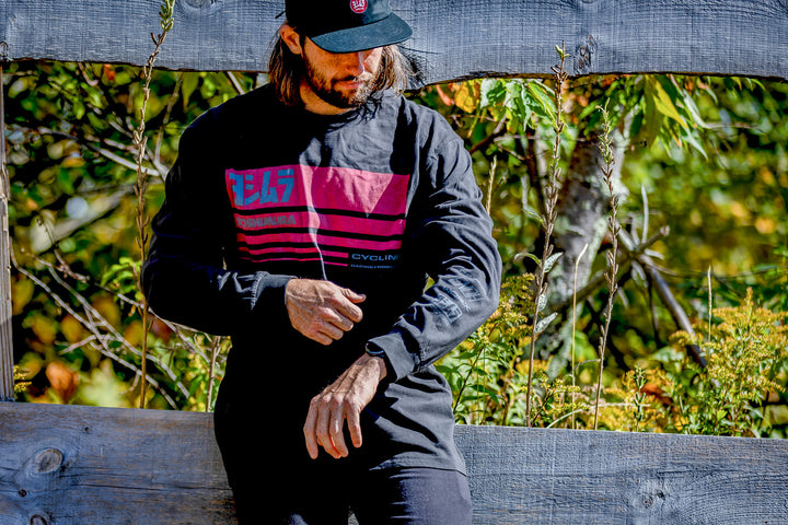 Racing Stripe Long Sleeve Tee Coal