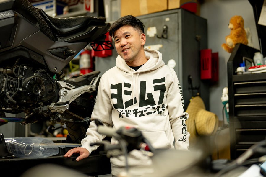 Speed Tuning Pull Over Hoodie Bone