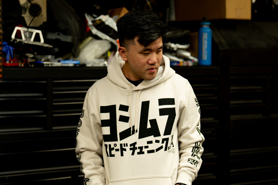 Speed Tuning Pull Over Hoodie Bone