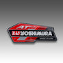 Yoshimura Muffler Name Badge Stainless AT2