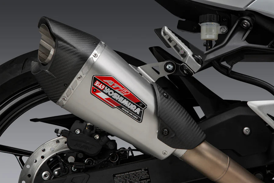 Yoshimura Replacement Muffler Name Badge Stainless AT2 (Alpha