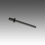 Aluminum Black Rivet For Muffler Name Badge 1/8 in. (sold each)