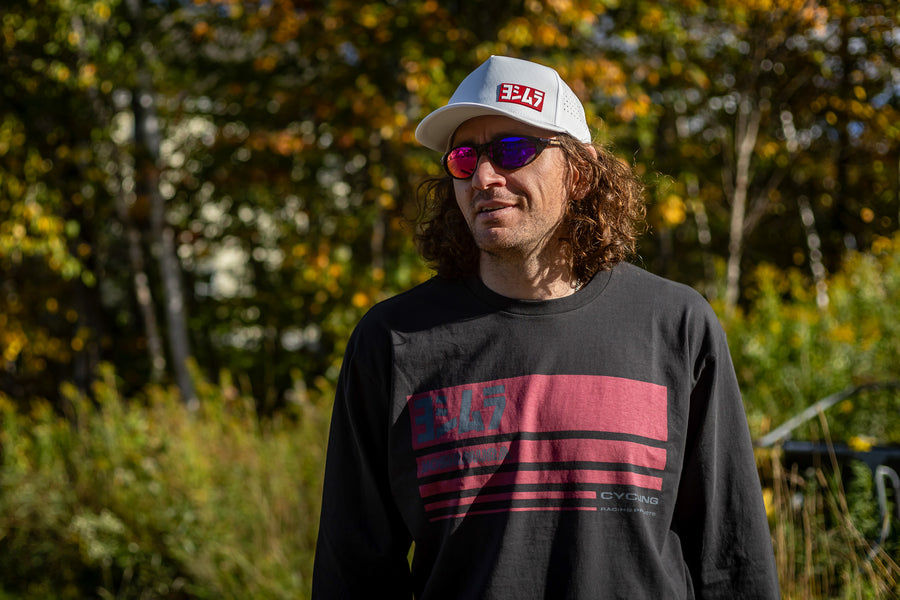 Racing Stripe Long Sleeve Tee Coal