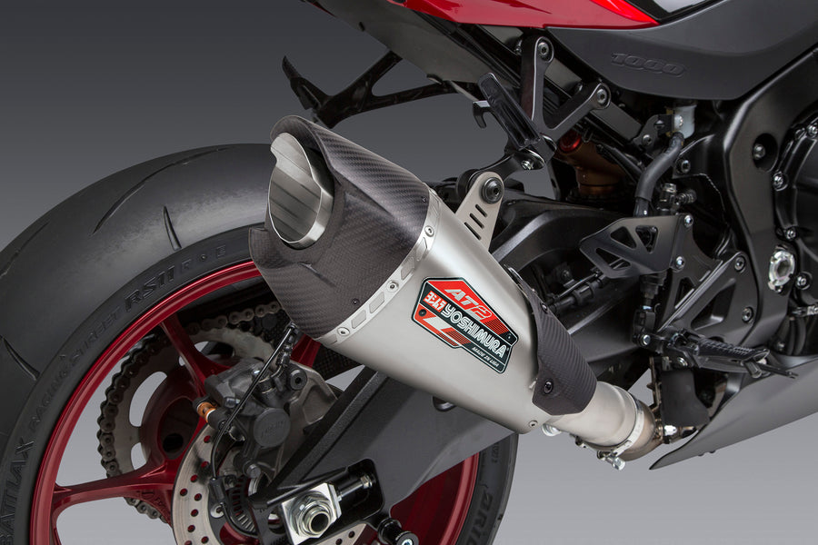 GSX-R1000 17-24 AT2 Stainless Slip-On Exhaust, w/ Stainless Muffler