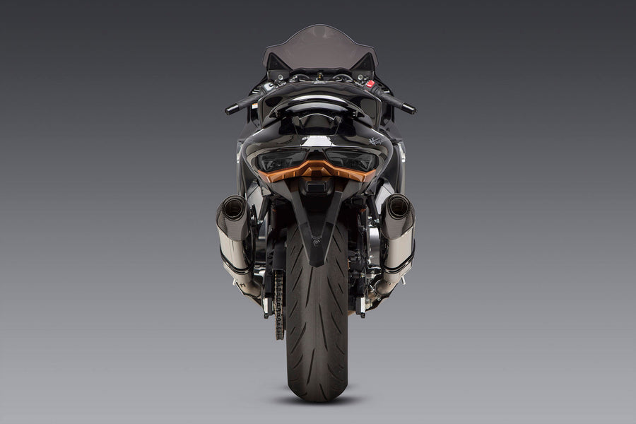 HAYABUSA 2022-24 Race R-77 Dual Stainless Slip-On Exhaust, w/ Stainless Mufflers