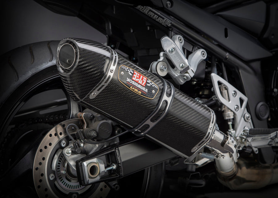 GSF/GSX1250FA 07-16 R-77 Stainless Slip-On Exhaust, w/ Carbon Fiber Muffler