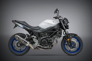 SV650 17-24/SV650X 19-24 Alpha Stainless Slip-On Exhaust, w/ Carbon Fiber Muffler