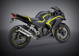 CBR300R 15-22/CB300F 15-16 Race R-77 Stainless Slip-On Exhaust, w/ Stainless Muffler