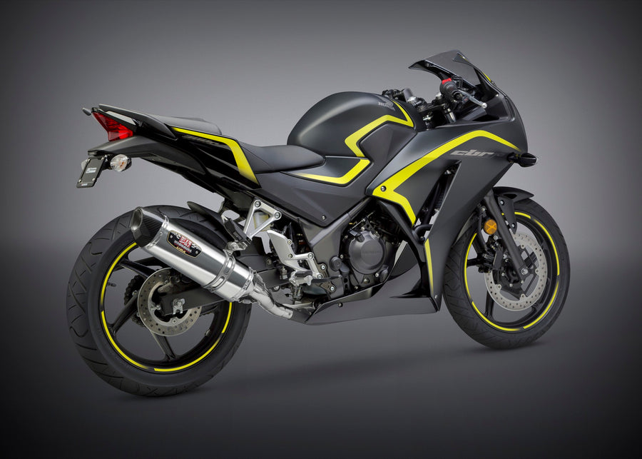 CBR300R 15-22/CB300F 15-16 Race R-77 Stainless Slip-On Exhaust, w/ Stainless Muffler