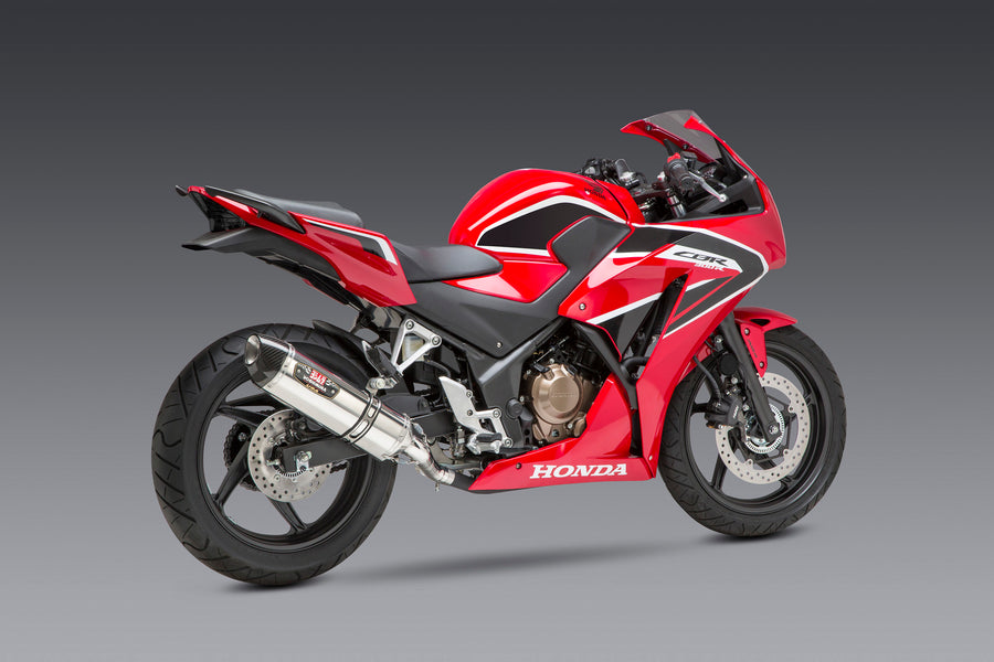 CBR300R 15-22/CB300F 15-16 Race R-77 Stainless Slip-On Exhaust, w/ Stainless Muffler