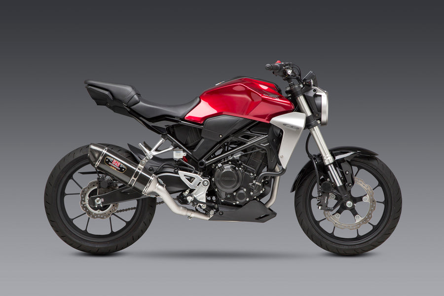 CB300R 19-21 Race R-77 Stainless Full Exhaust, w/ Carbon Fiber Muffler