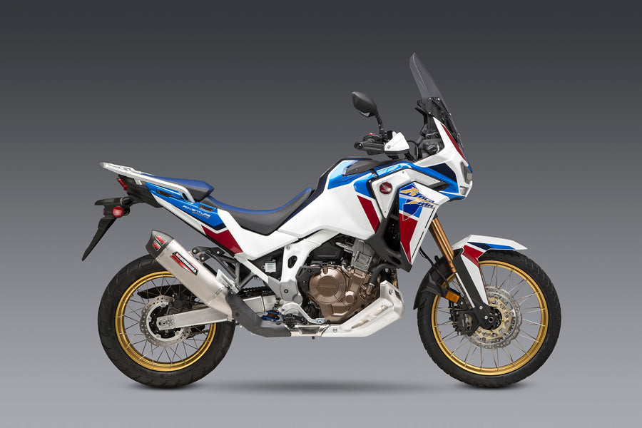 Africa Twin 20-25 RS-12 Stainless Slip-On Exhaust, w/ Stainless Muffler