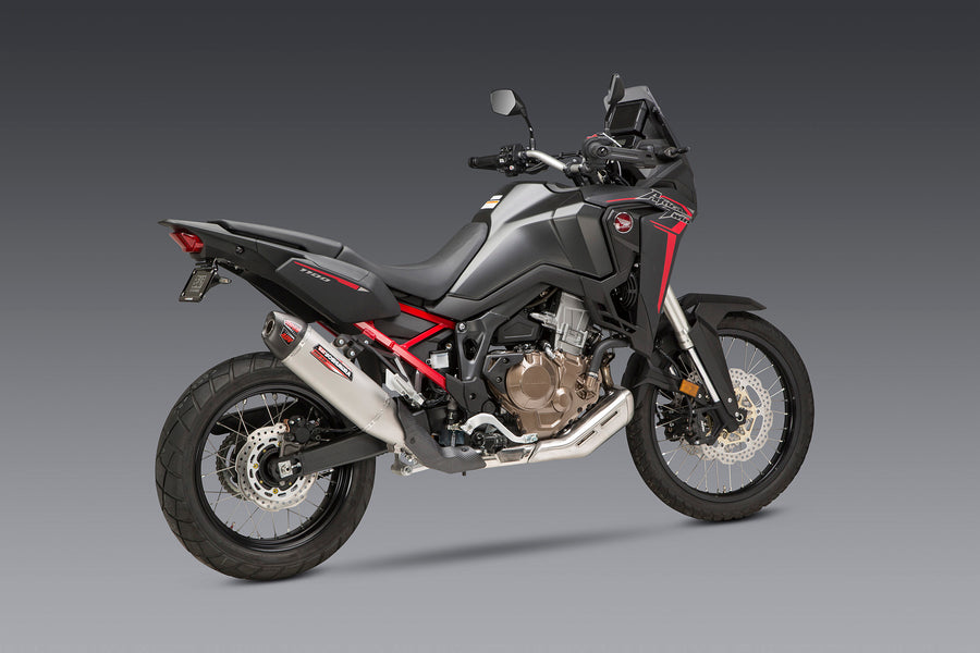Africa Twin 20-25 RS-12 Stainless Slip-On Exhaust, w/ Stainless Muffler