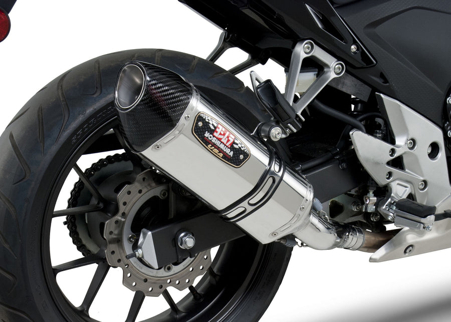 CBR500R/CB500F 13-15 R-77 Stainless Slip-On Exhaust, w/ Stainless Muffler
