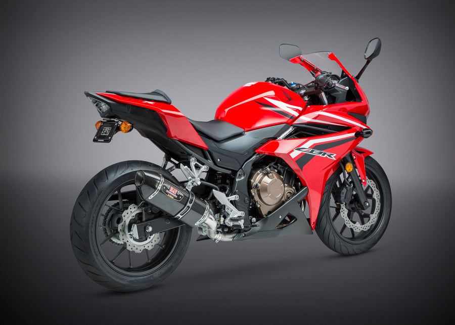 CBR500R 16-18/CB500F 16-18 R-77 Stainless Slip-On Exhaust, w/ Carbon Fiber Muffler