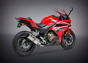 CBR500R 16-18/CB500F 16-18 R-77 Stainless Slip-On Exhaust, w/ Stainless Muffler