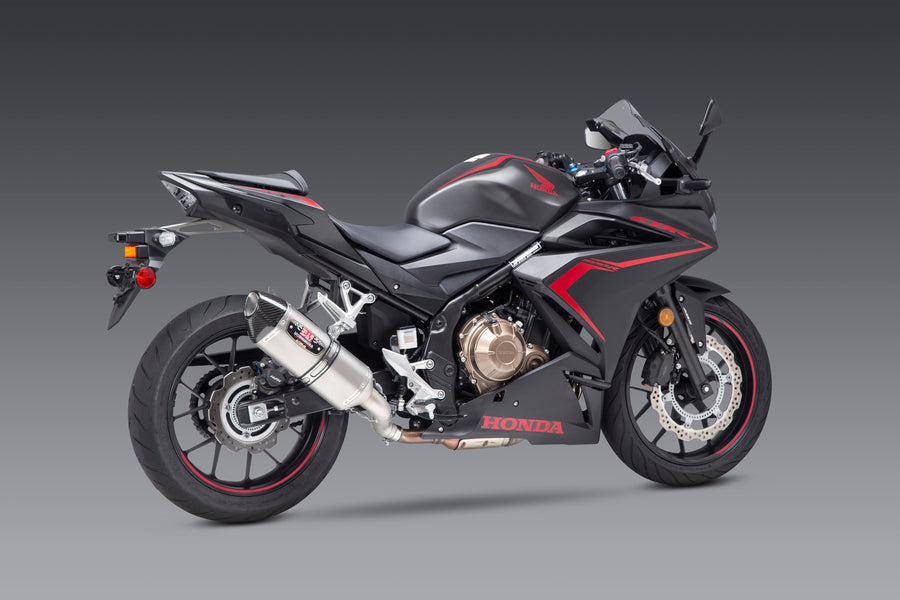 CBR500R 16-23 R-77 Stainless Slip-On Exhaust, w/ Stainless Muffler
