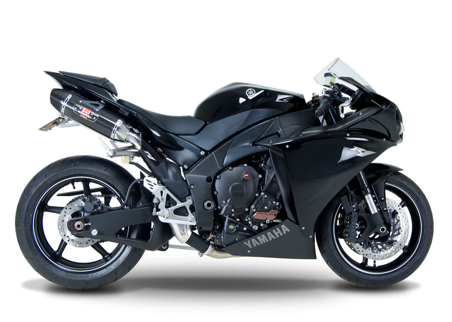 YZF-R1 09-14 R-77 Stainless Slip-On Exhaust, w/ Carbon Fiber Mufflers