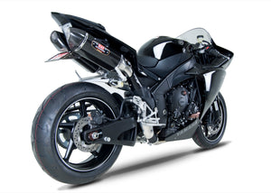 YZF-R1 09-14 R-77 Stainless Slip-On Exhaust, w/ Carbon Fiber Mufflers