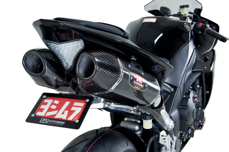 YZF-R1 09-14 R-77 Stainless Slip-On Exhaust, w/ Carbon Fiber Mufflers