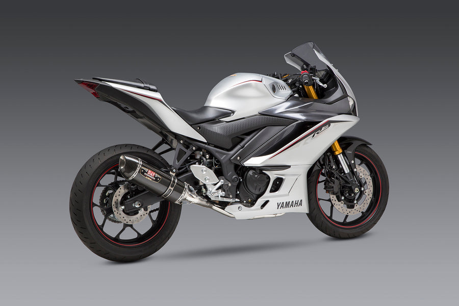 YZF-R3 15-21 Race R-77 Stainless Full Exhaust, w/ Carbon Fiber Muffler