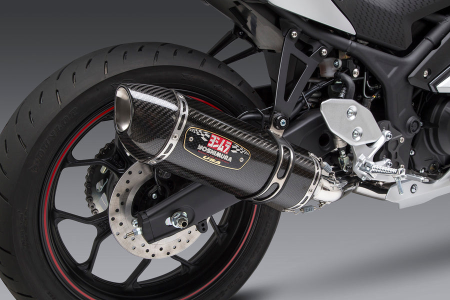 YZF-R3 15-21 Race R-77 Stainless Full Exhaust, w/ Carbon Fiber Muffler