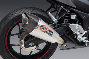 YZF-R3 15-24 / MT-03 20-24 AT2 Stainless Slip-On Exhaust, w/ Stainless Muffler