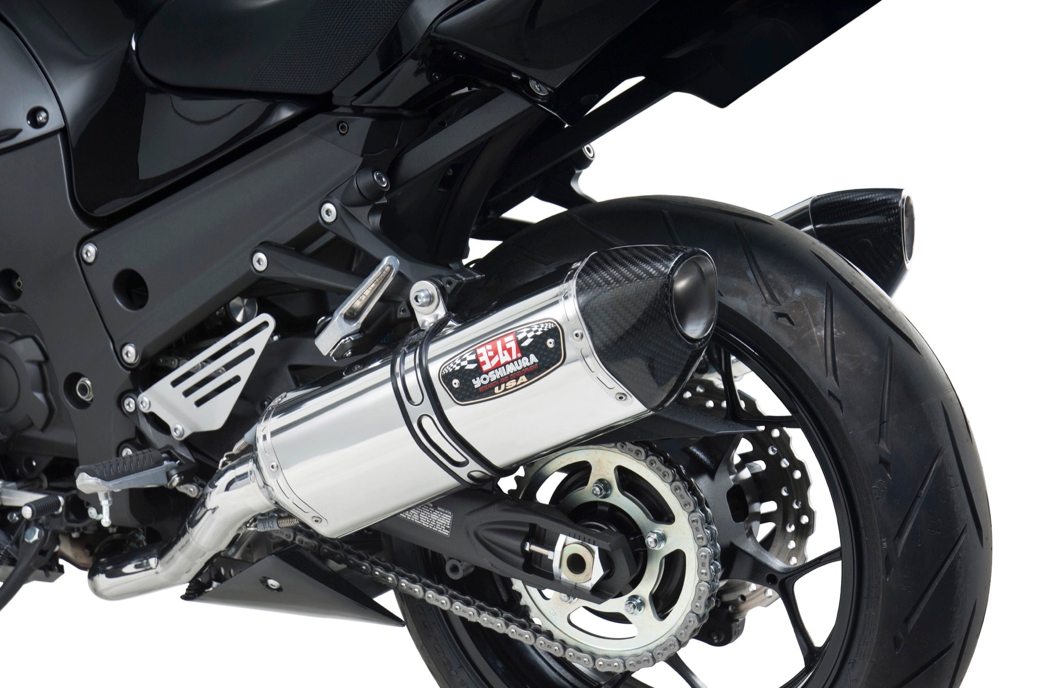 Yoshimura ZX-14R 12-23 R-77 Slip-On Dual Exhaust w/ Stainless 