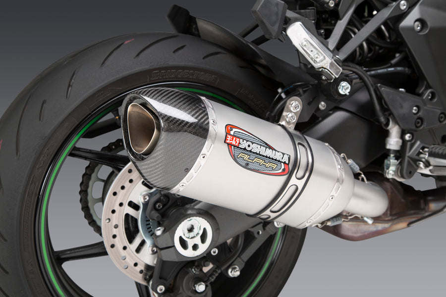 NINJA 1000SX 20-24 ALPHA Stainless Slip-On Exhaust, w/ Stainless Muffler