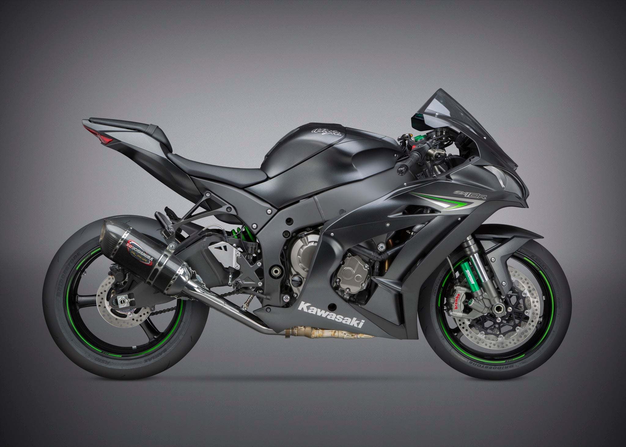 Yoshimura ZX-10R/RR 2016-20 ALPHA 3/4 Stainless Exhaust Carbon 