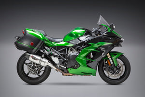 NINJA H2 SX 18-21 ALPHA Stainless Slip-On Exhaust, w/ Stainless Muffler