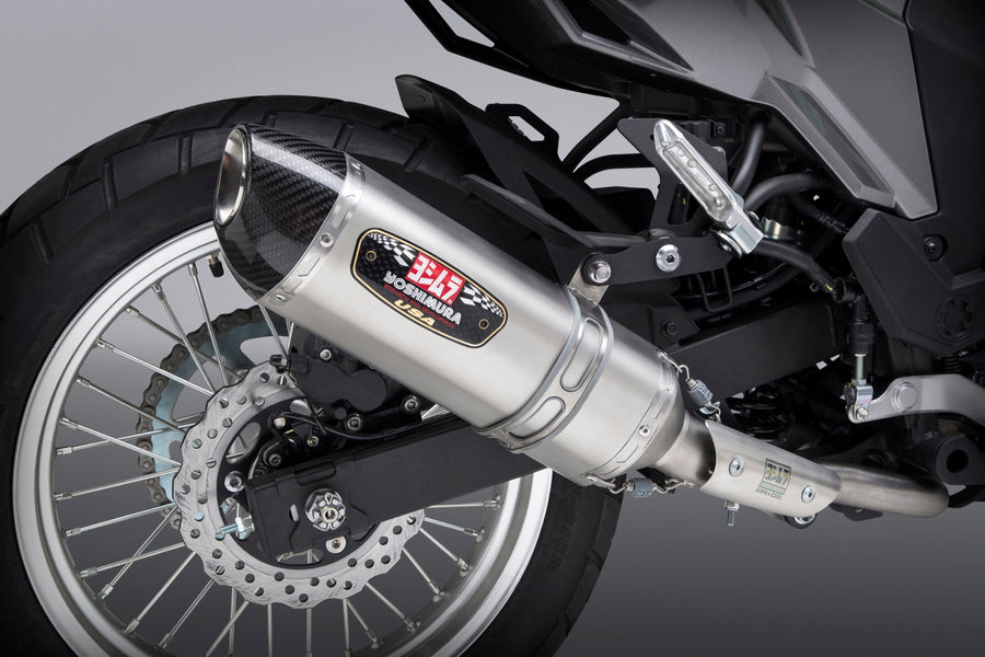 VERSYS-X 300 17-23 R-77 Stainless Slip-On Exhaust, w/ Stainless Muffler