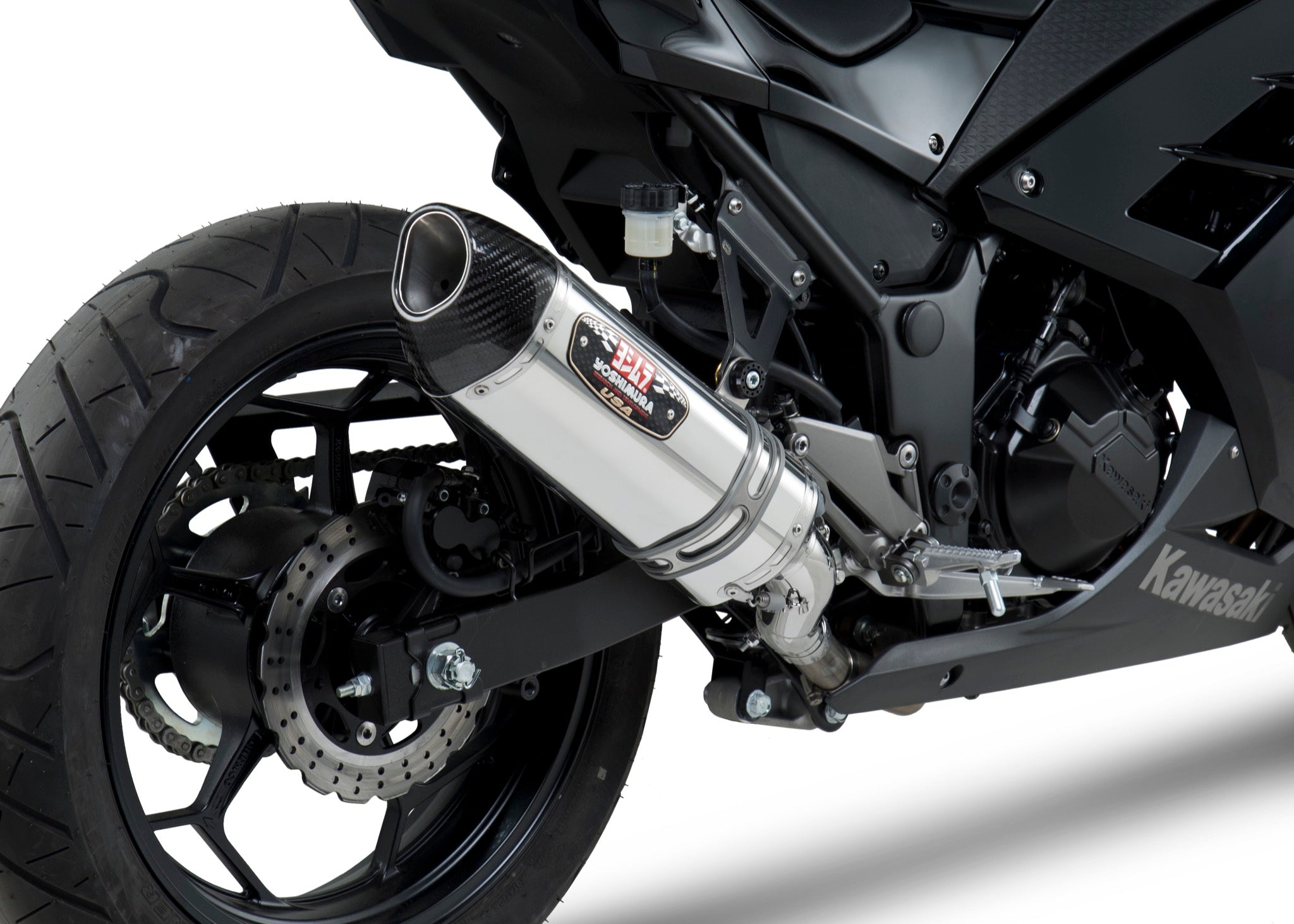 Hindle Kawasaki Ninja 300 (13+) with Evolution Black Ceramic Muffler