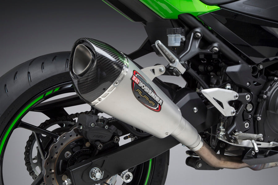 NINJA 400 18-23/Z400 ALPHA T Stainless Slip-On Exhaust, w/ Stainless Muffler