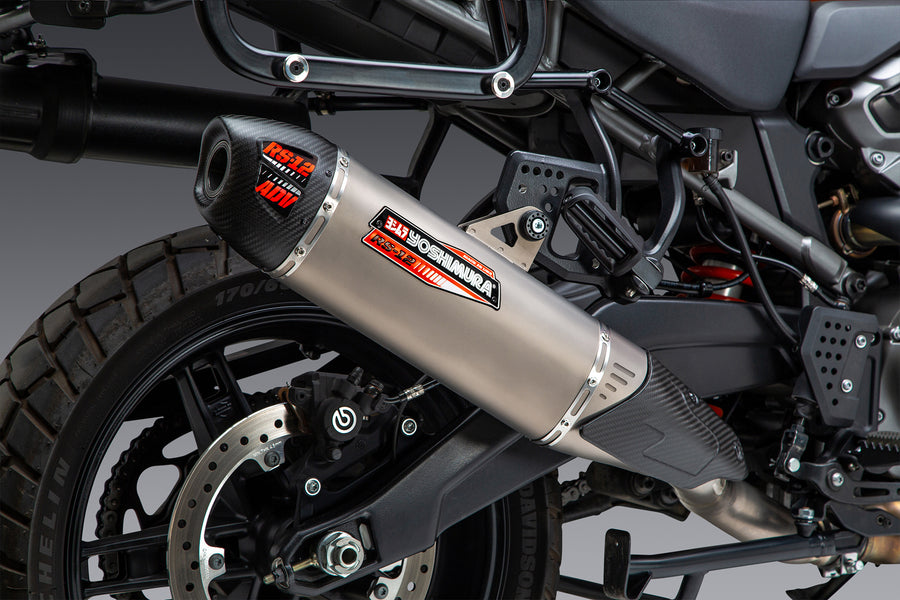 HD Pan America 21-22 RS-12 3/4 Slip-On Titanium Exhaust, w/ Titanium Muffler