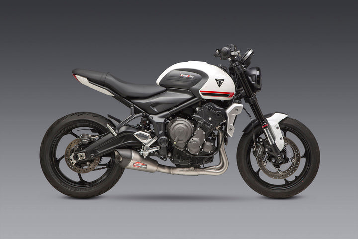 TRIDENT 21-23 / 22 TIGER SPORT 660 Race AT2 Stainless Full Exhaust, w/ Stainless Muffler
