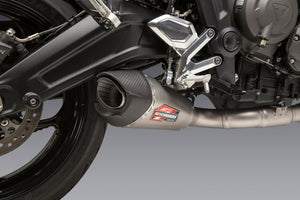 TRIDENT 21-23 / 22 TIGER SPORT 660 Race AT2 Stainless Full Exhaust, w/ Stainless Muffler