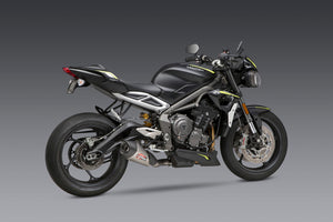 STREET TRIPLE 18-23 AT2 Stainless Slip-On Exhaust, w/ Stainless Muffler