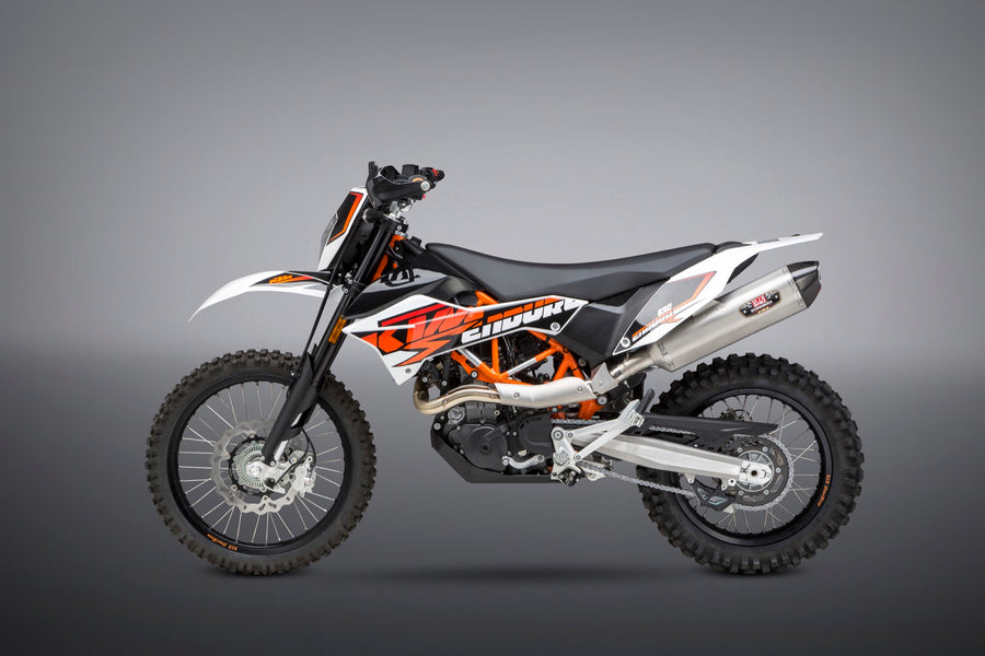 HUSQ 701/KTM 690 R Race R-77 Stainless Slip-On Exhaust, w/ Stainless Muffler