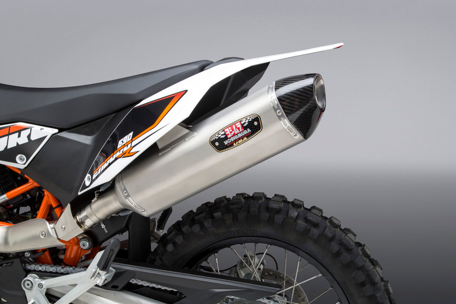 HUSQ 701/KTM 690 R Race R-77 Stainless Slip-On Exhaust, w/ Stainless Muffler